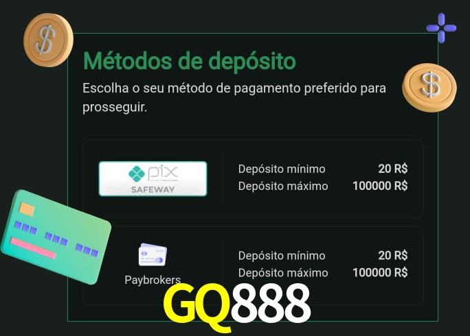 O cassino GQ888 oferece uma grande variedade de métodos de pagamento